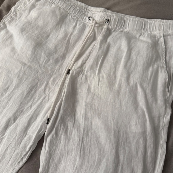 James Perse White Linen Pants Size 3 NWOT - Picture 2 of 8